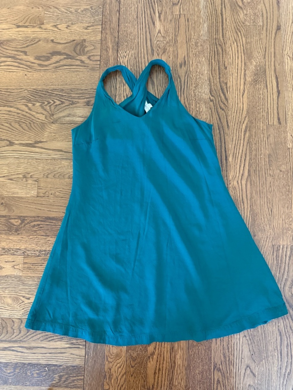 LOFT Teal Sleeveless A-Line Dress